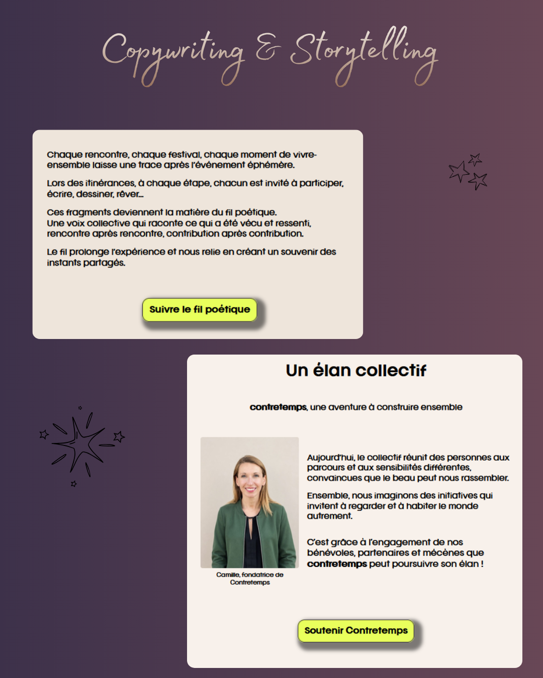 copywriting storytelling projet web contretemps