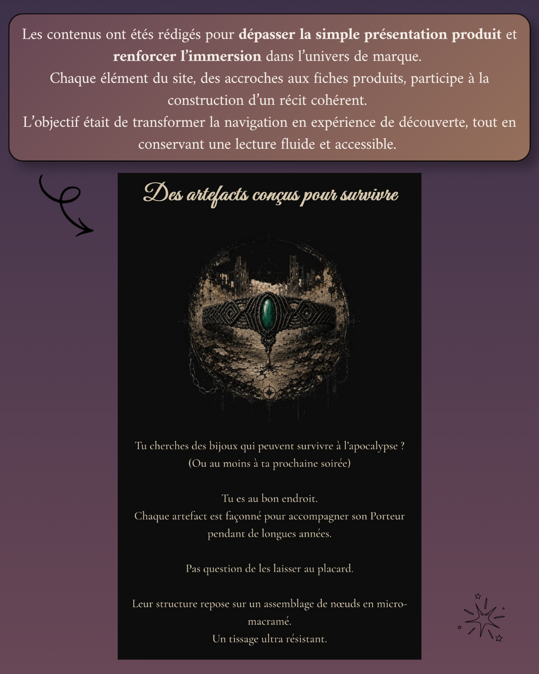 projet moon child copywriting