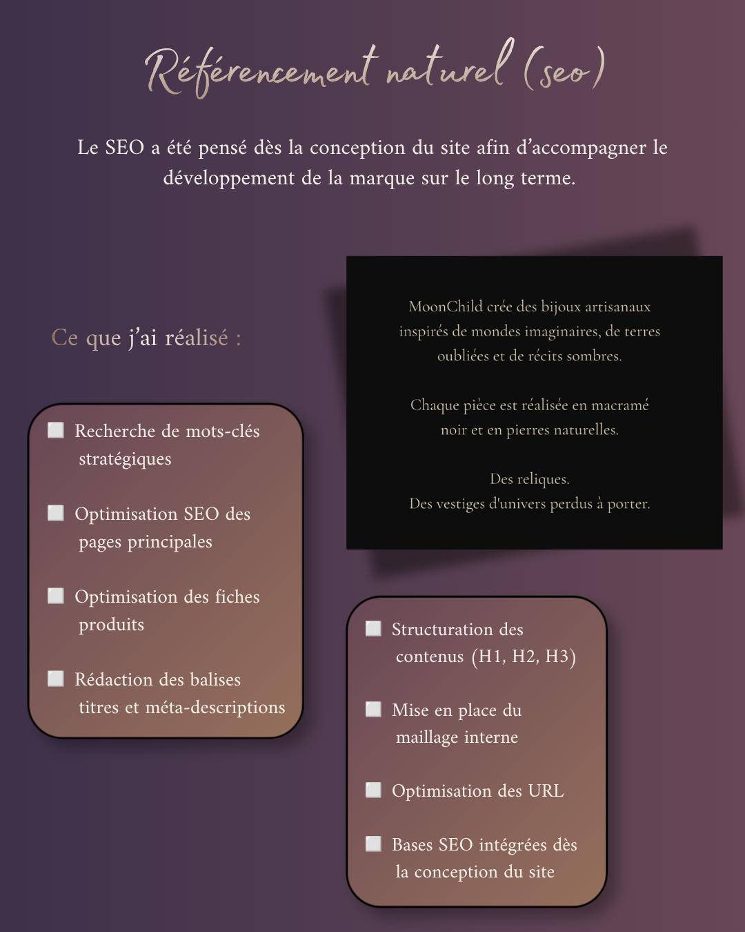 projet moon child référencement naturel seo