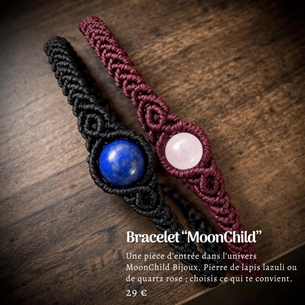 Fiche produit bracelets de la boutique e-commerce MoonChild Bijoux